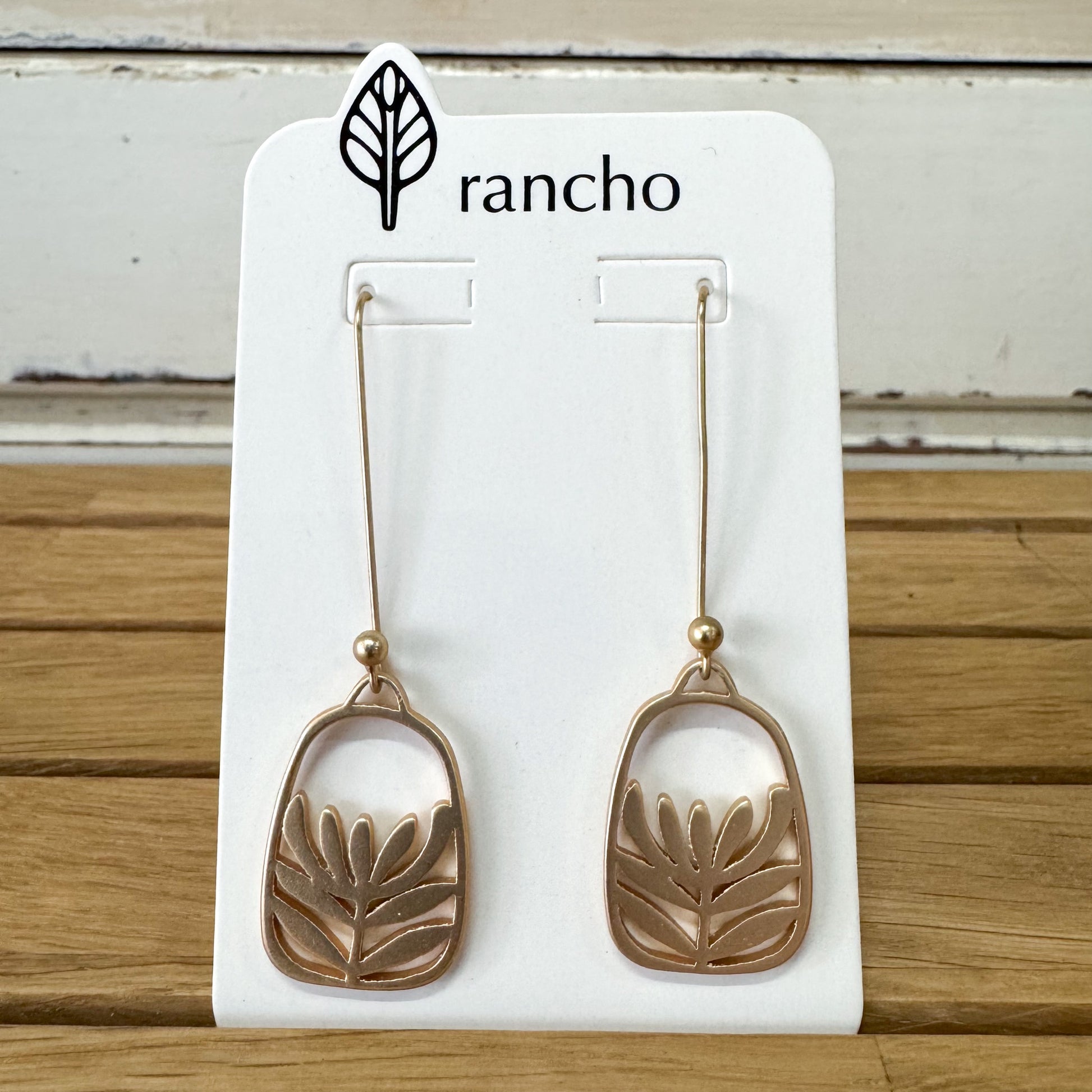 Rancho Design - Gold Leucadendron Drop Earrings
