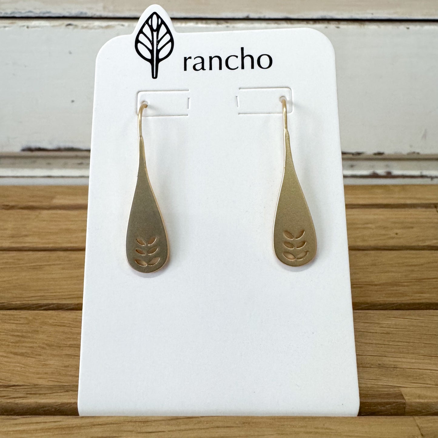 Rancho Designs - Gold Leaf Spoon Earrings