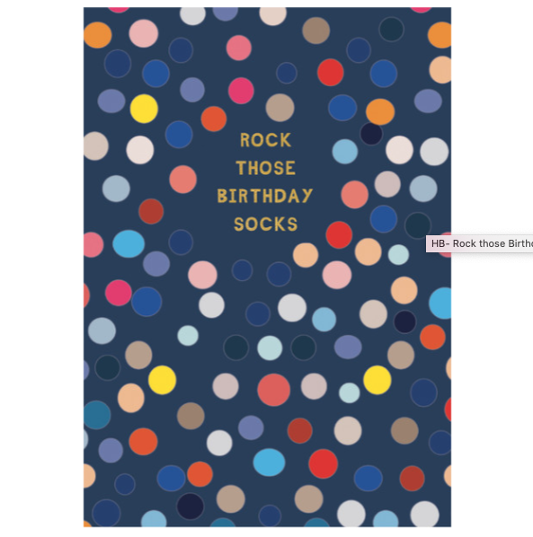 Rock Those Socks Birthday Card