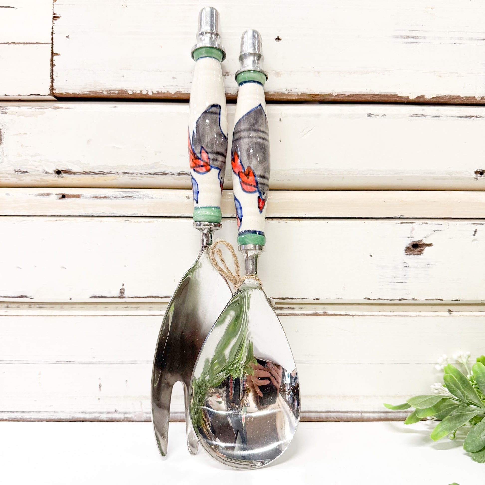 STATUS COLLECTIONS Birdie Salad Servers S/2