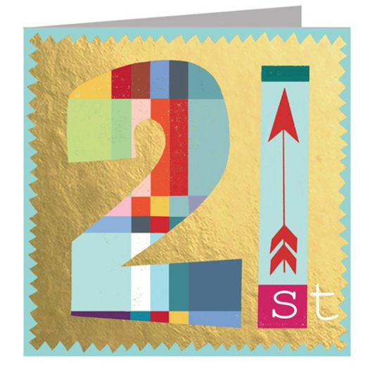Foil 21st Card