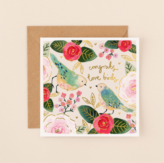 Congrats Love Birds Card
