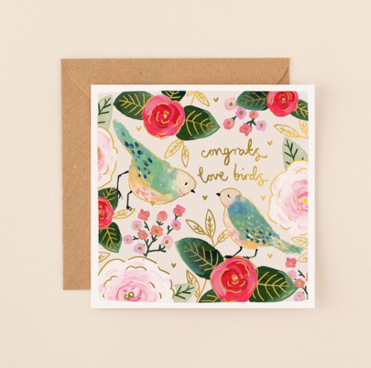 Congrats Love Birds Card