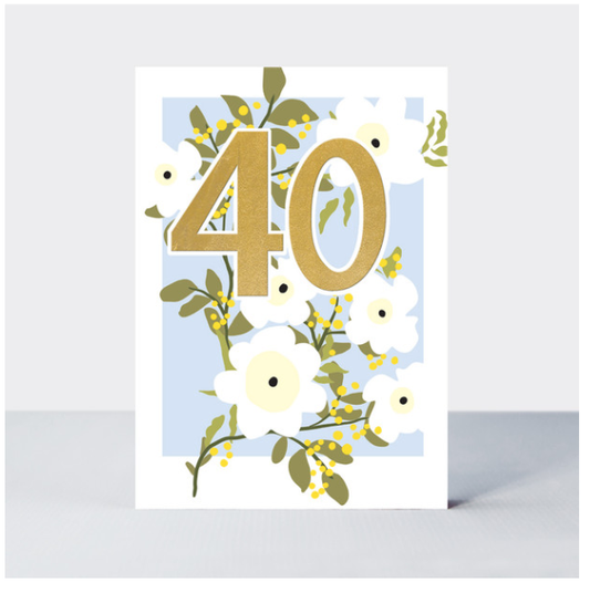 40th Blooms Card