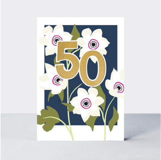 50TH Blooms Card