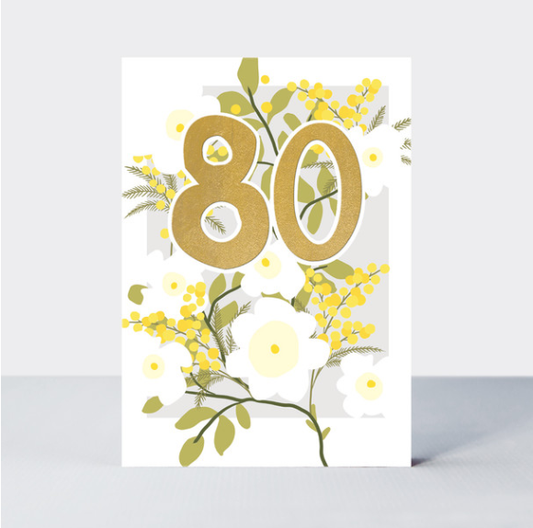 80th Blooms Card