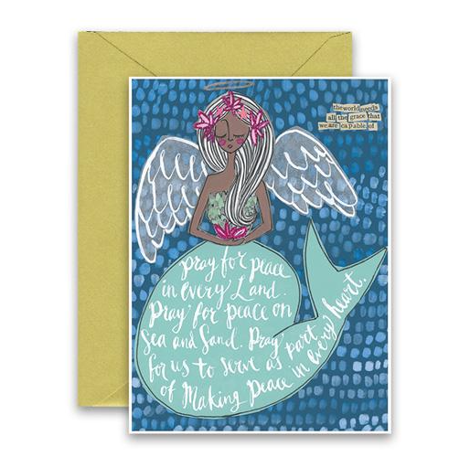 Peace Mermaid Card