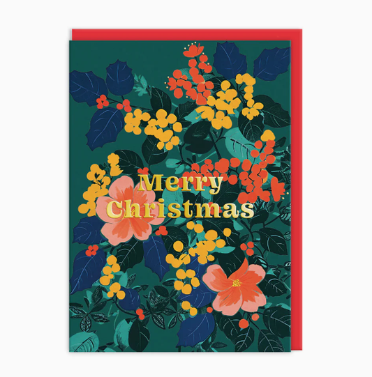 Bush Flowers Christmas Card