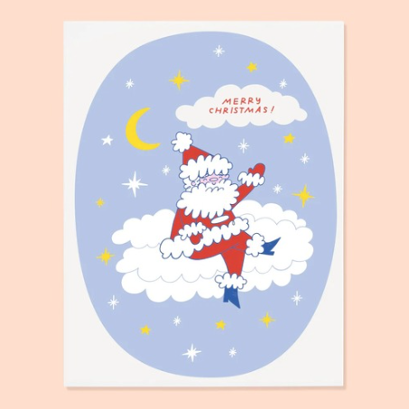Christmas Card - Cloud Santa