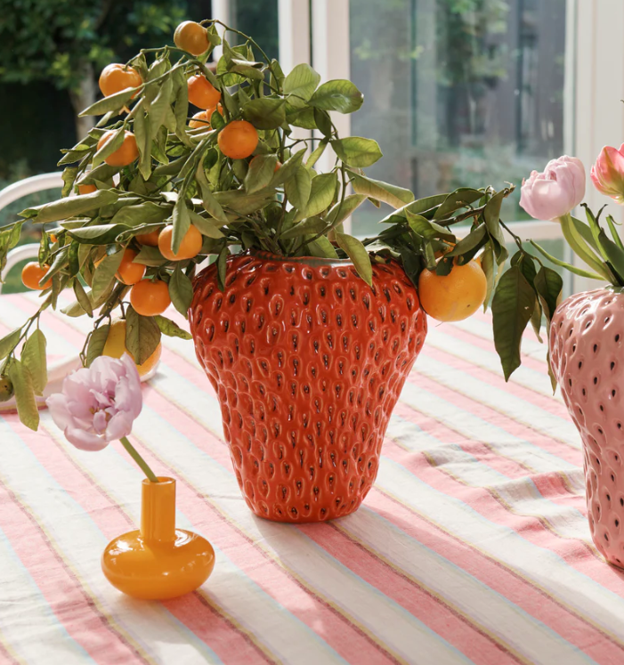 Strawberry Vase - Red