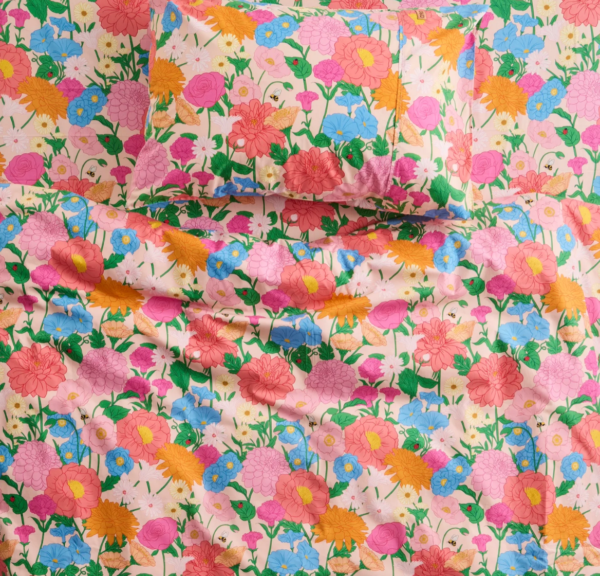 Follow The Sun Organic Cotton Fitted Sheet