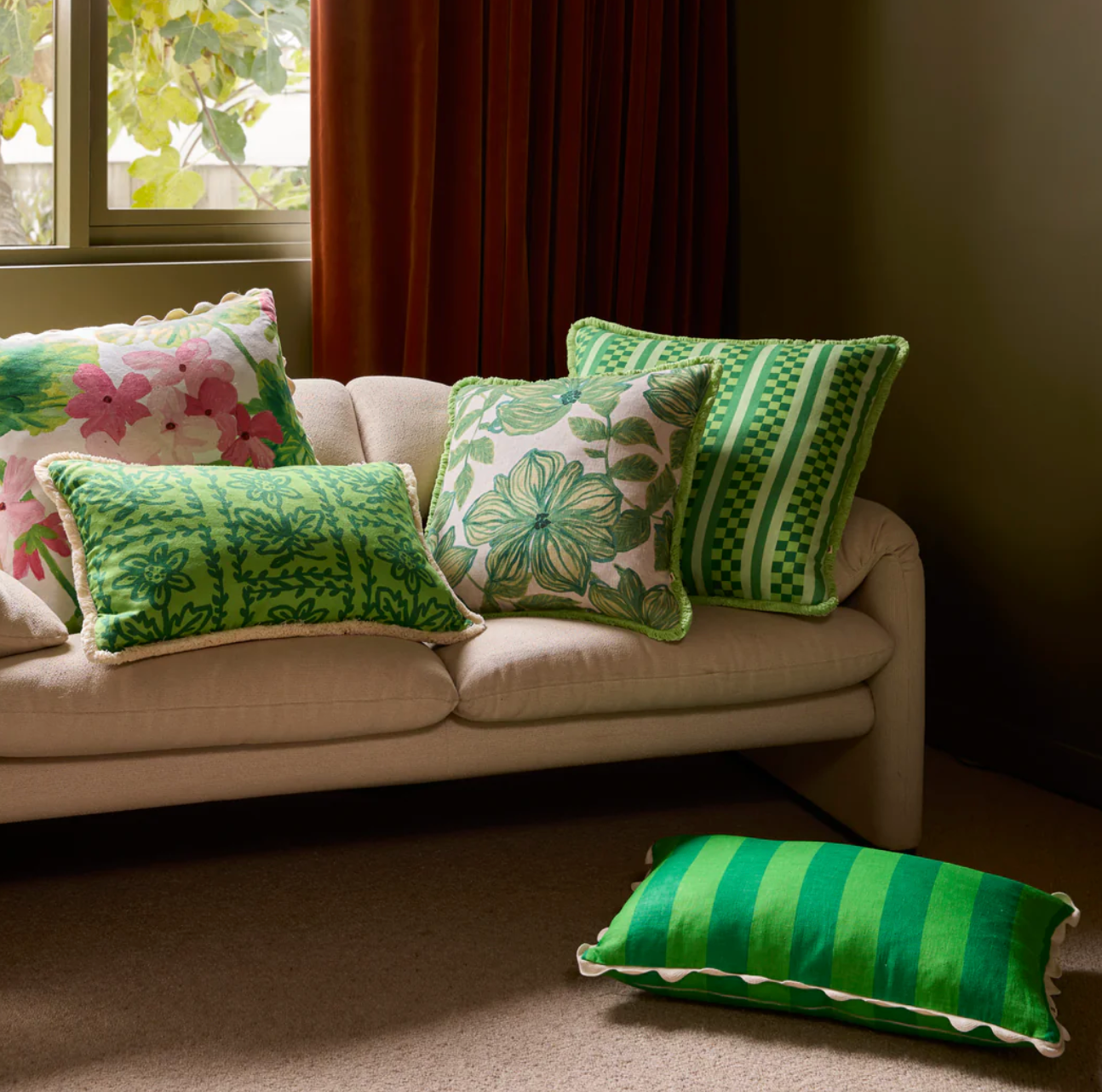 Azalea Sage 50cm Cushion