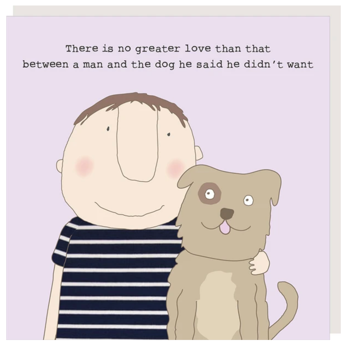 Man And Dog Card