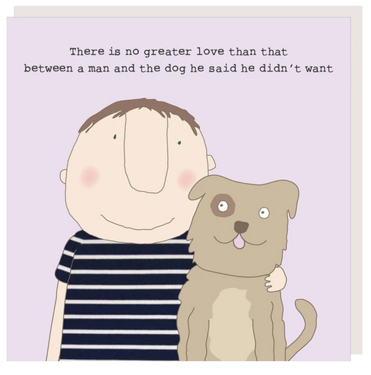 Man And Dog Card