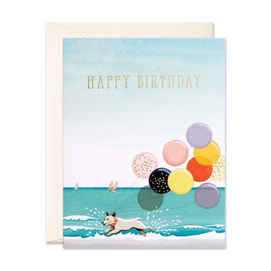 Splashing Dog Card