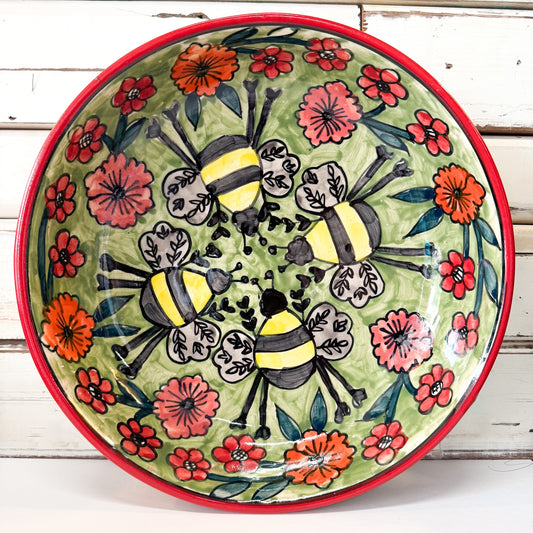 Status Collections - Bees Shallow Bowl