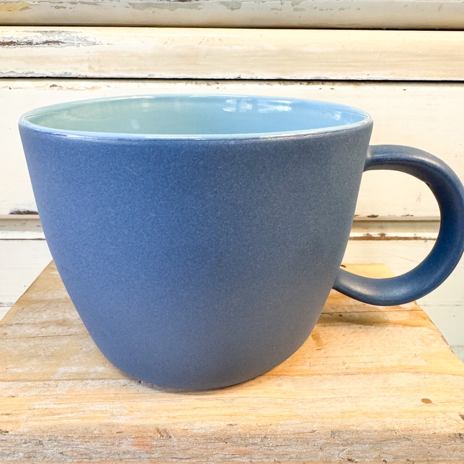 Jones and Co Ceramic blue coffee mug