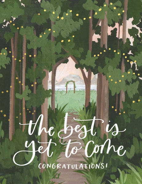 The Best is Yet to Come Card wedding