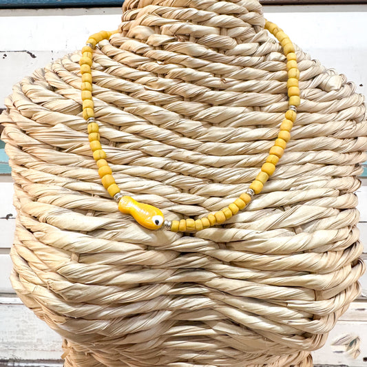 The Brightside Store | Fish Necklace - Yellow