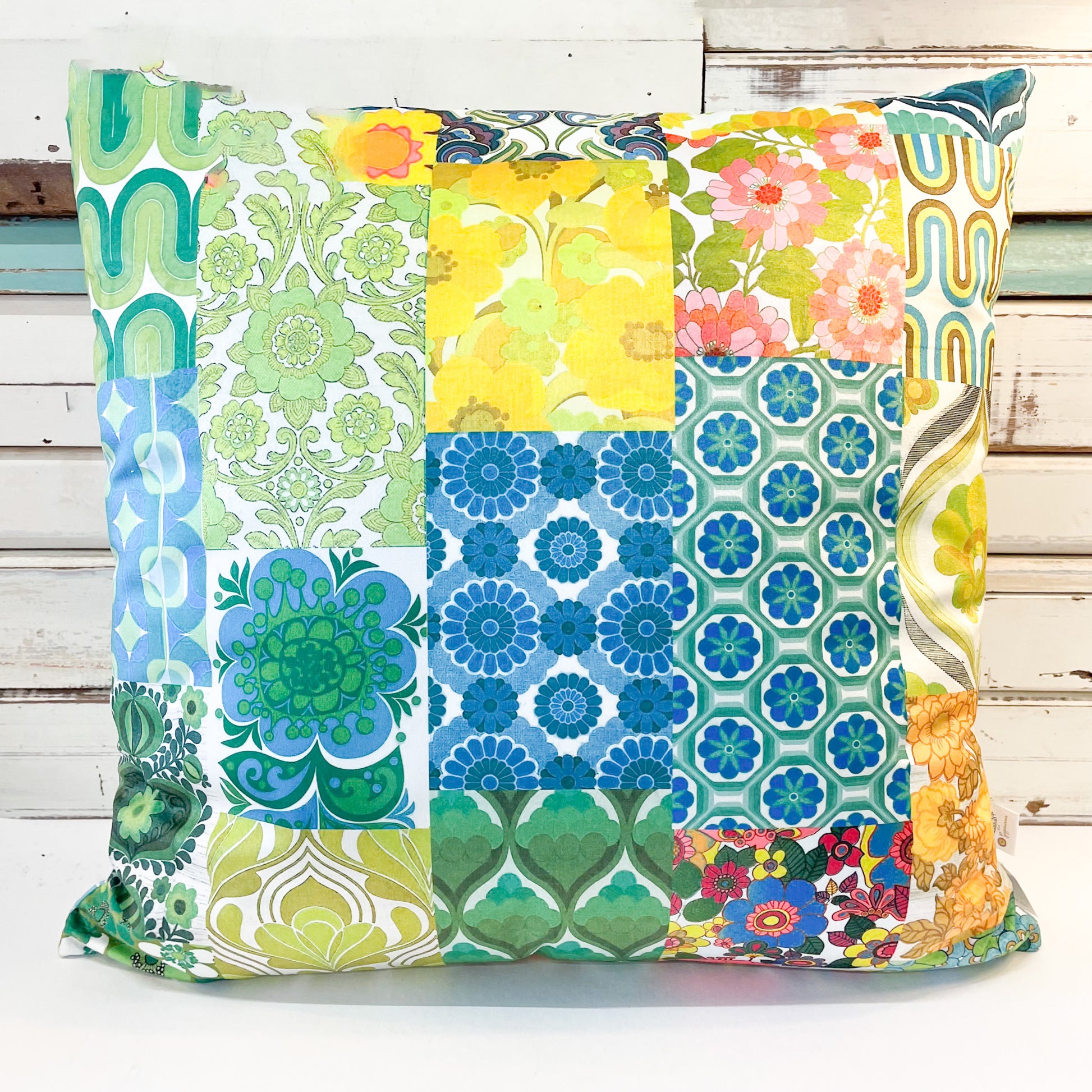 anna chandler Seventies Green Cushion 50cm