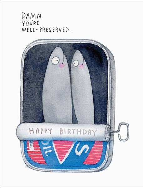 Sardines Birthday Card