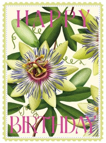 Birthday Passion Flower Card