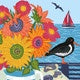 Oystercatcher Sunflowers Card