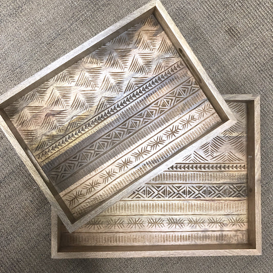 Aztec Mangowood Tray - Large - WAS $79.95 ~ NOW $47.95