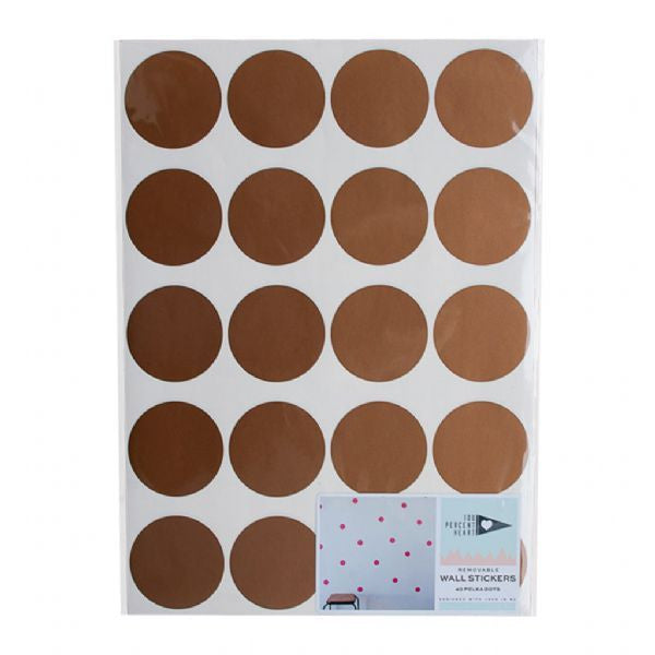 Wall Stickers - Lge Copper Dots ~ WAS $49.95 - NOW $29.95