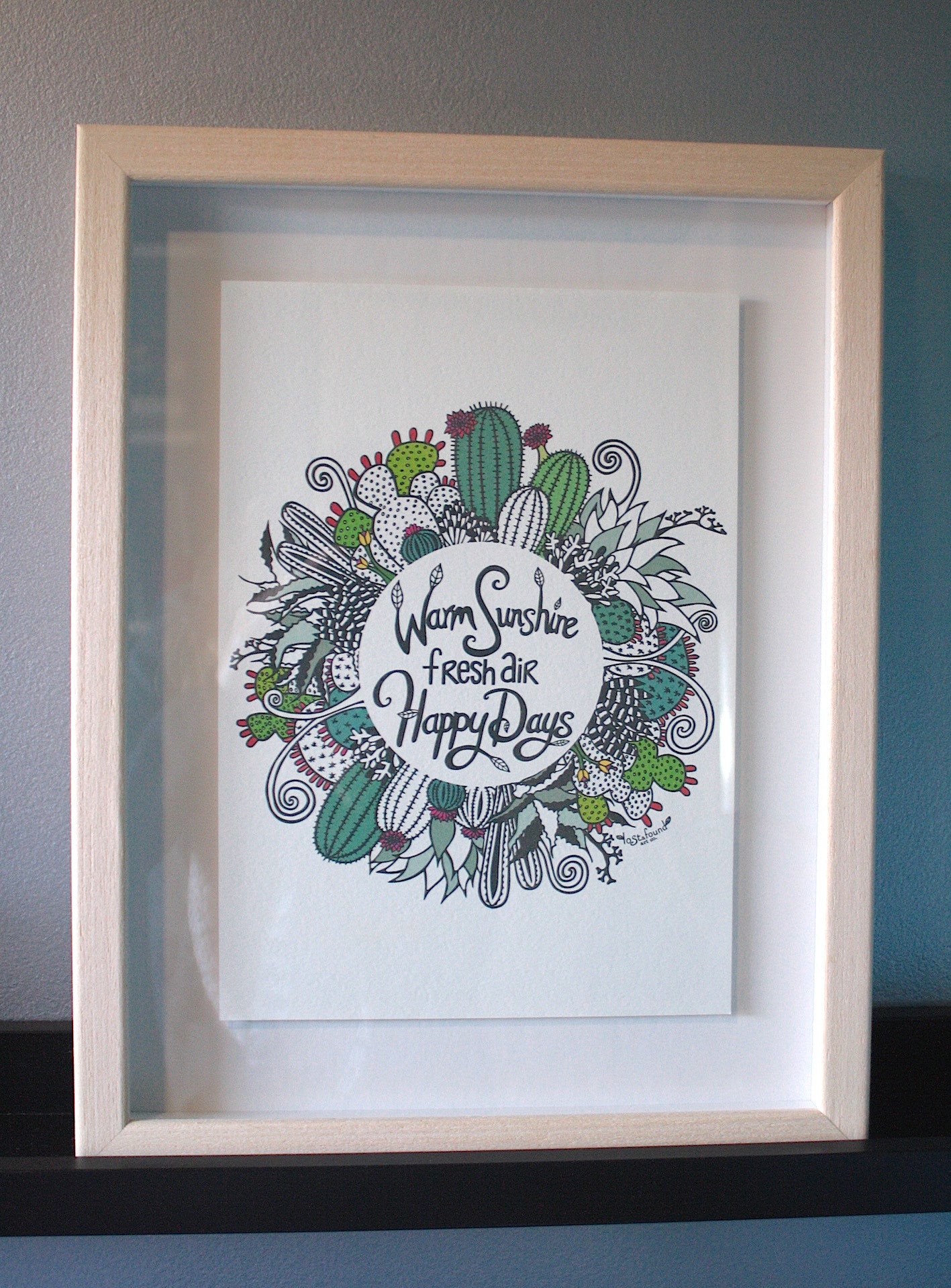 Warm Sunshine Mandala Print - A4 Shadow Framed