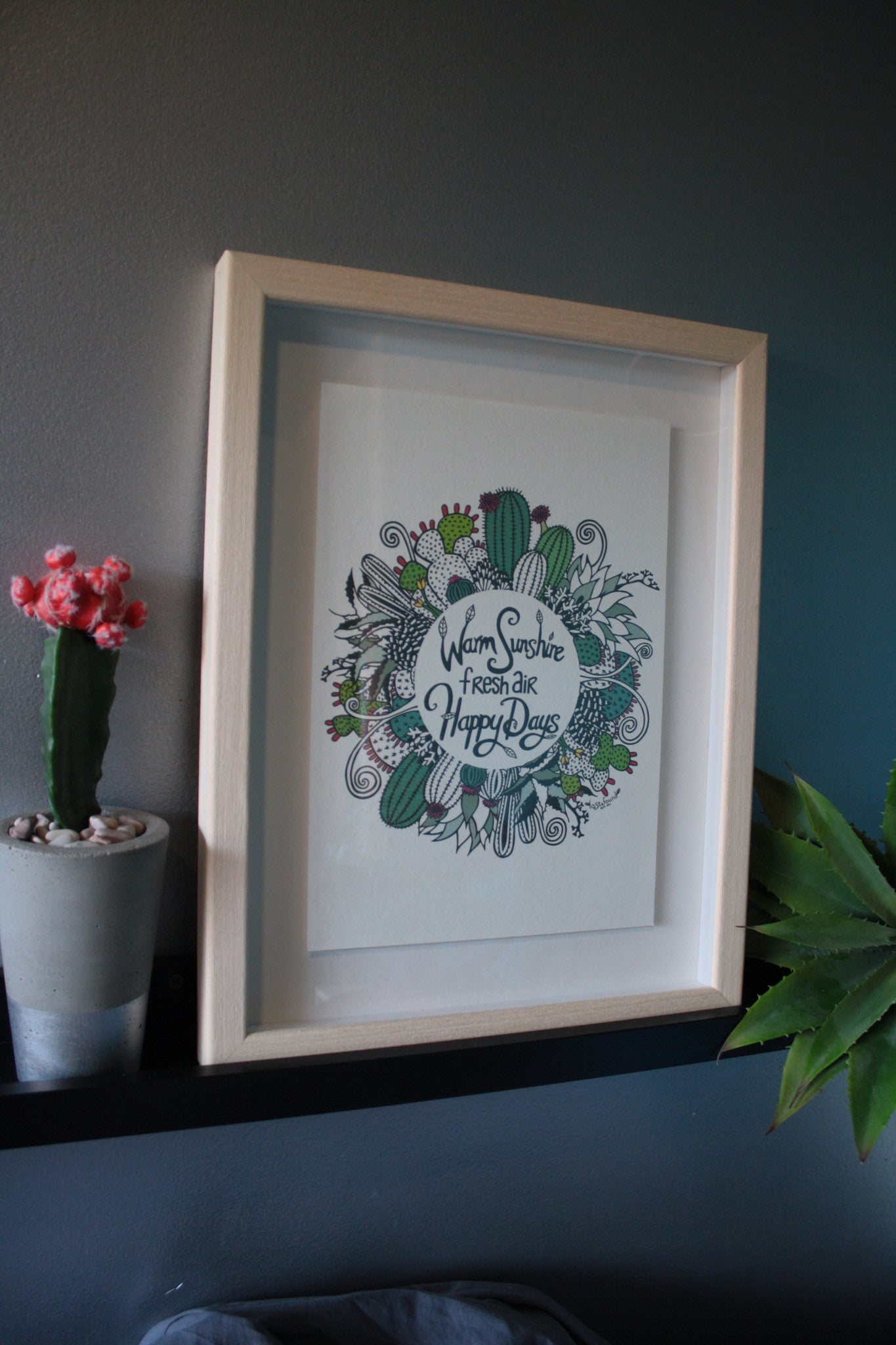 Warm Sunshine Mandala Print - A4 Shadow Framed