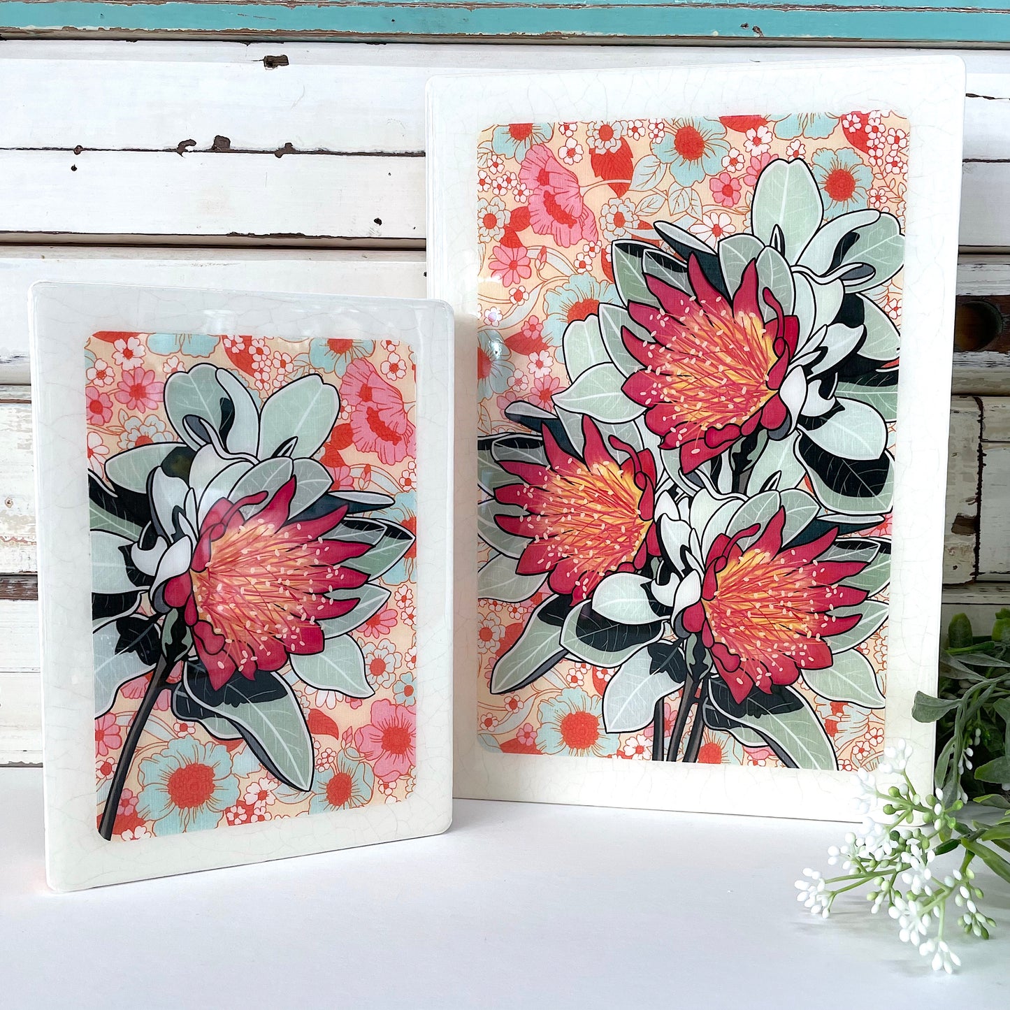 Medi Woodblock - Murchison Rose