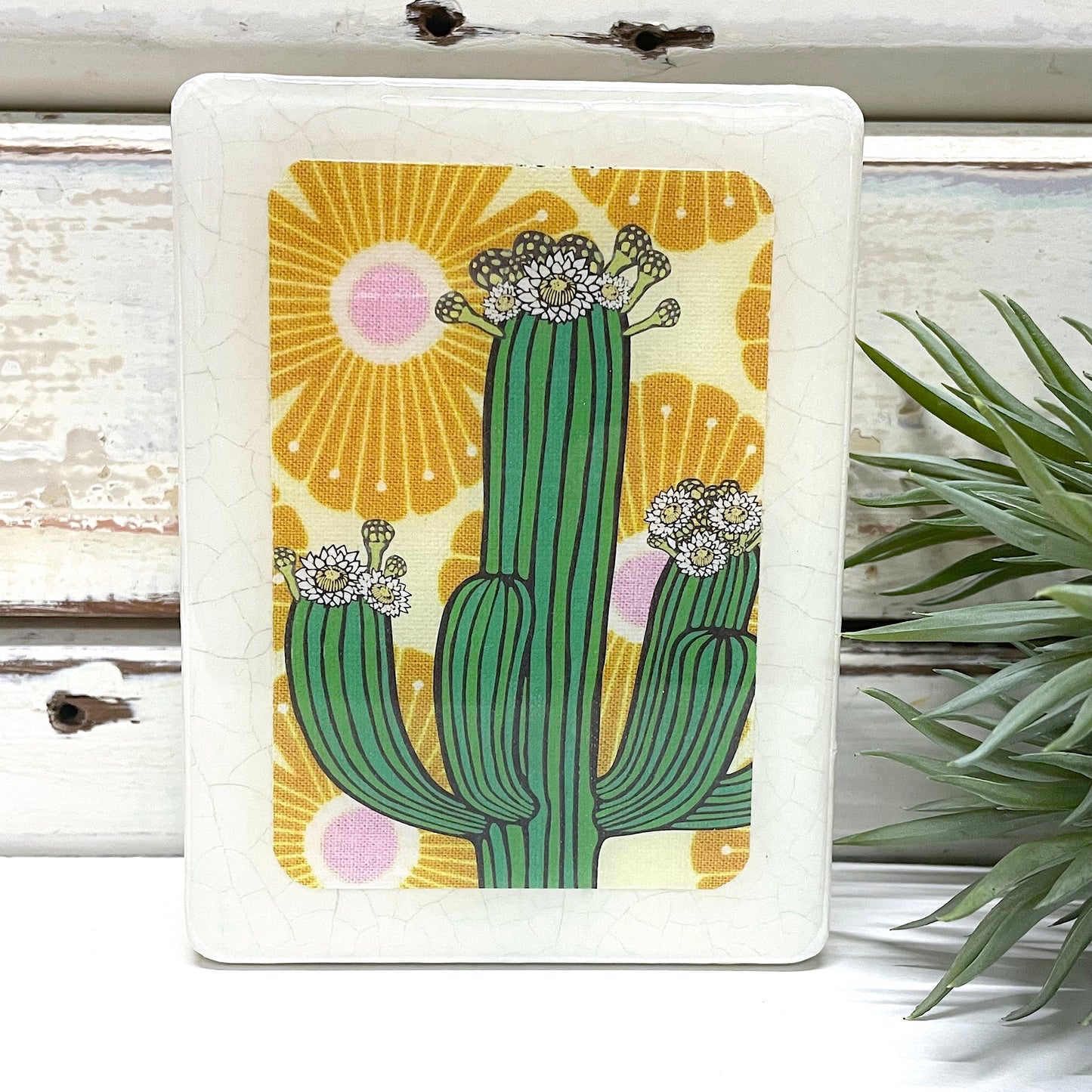 Mini Woodblock - Saguaro