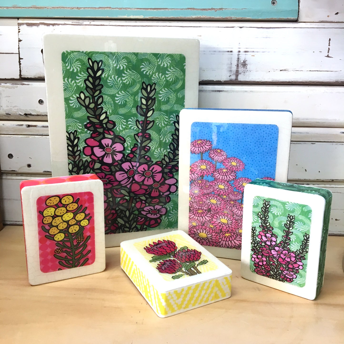 Medi Woodblock - Pink Everlasting
