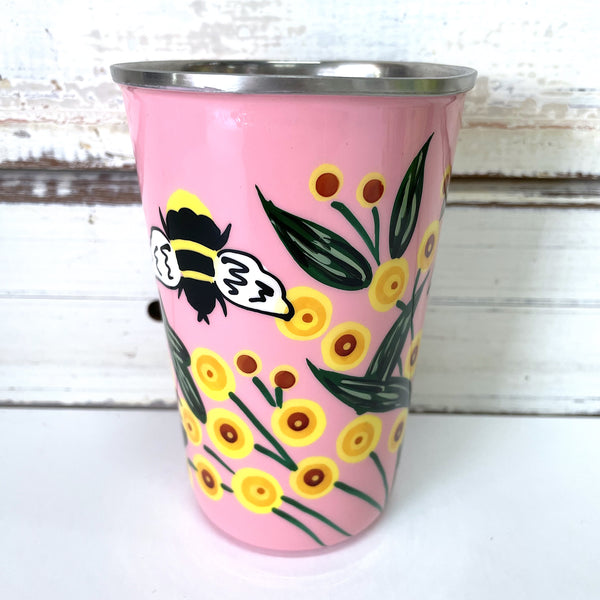 Wattle & Bees Tumbler - Blush