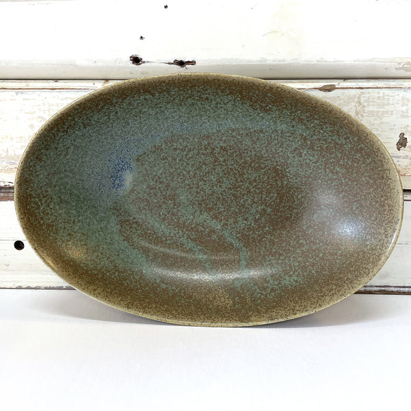 Wabisabi Green Long Oval Bowl