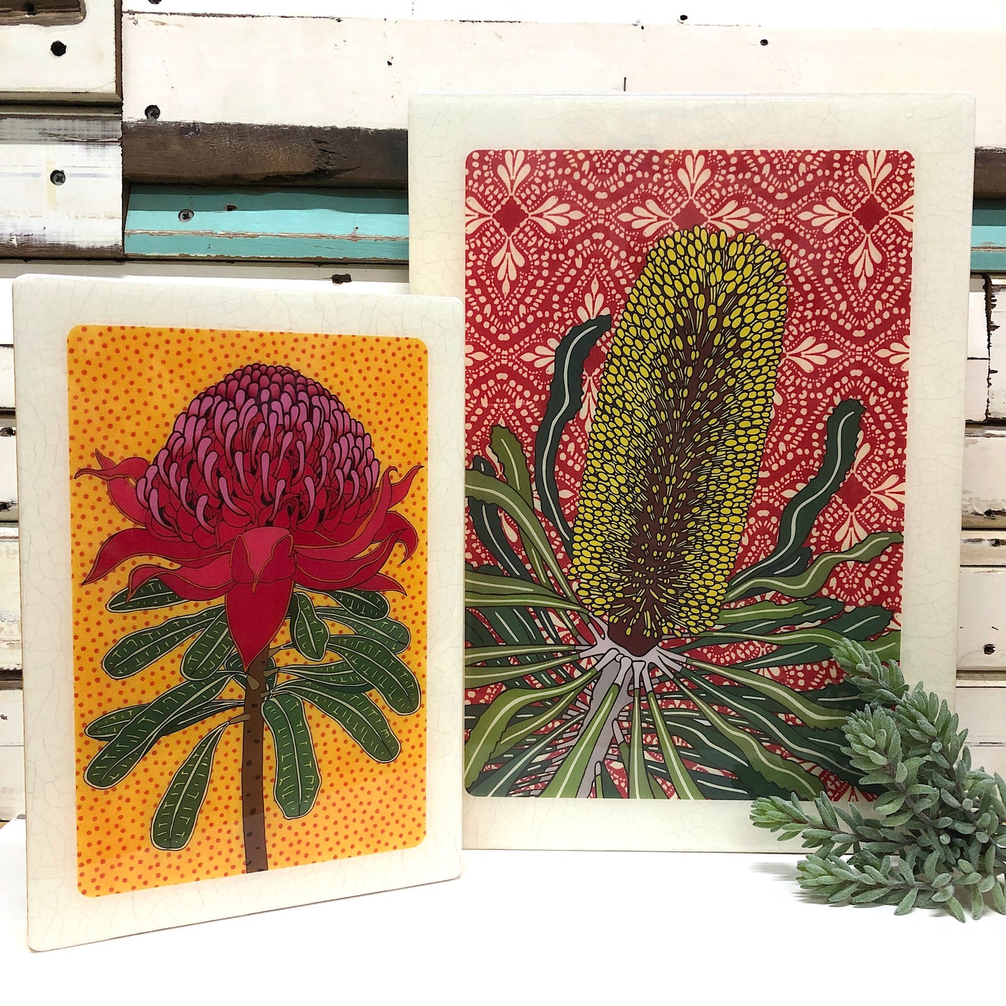 Maxi Woodblock - Waratah