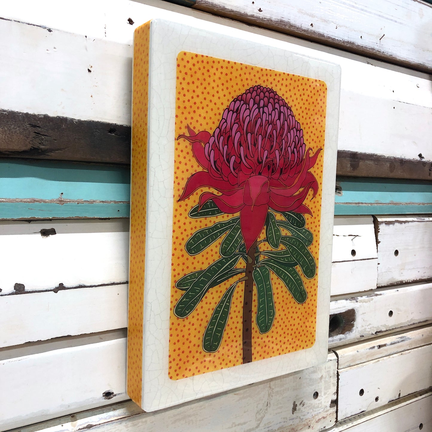 Maxi Woodblock - Waratah