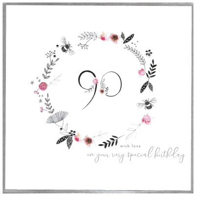 Happy Birthday 90th Card