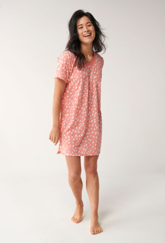 Speckle Short Sleeve Nightie - WAS $59.00 ~ NOW $35.40