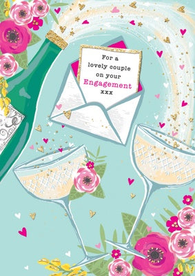 Engagement card - Champagne